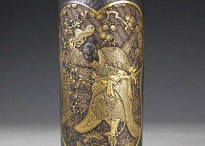 Gold wire cloisonne vase, possibly the work of Hayashi Kodenji Meiji period